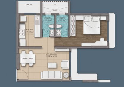 1-BHK Layout